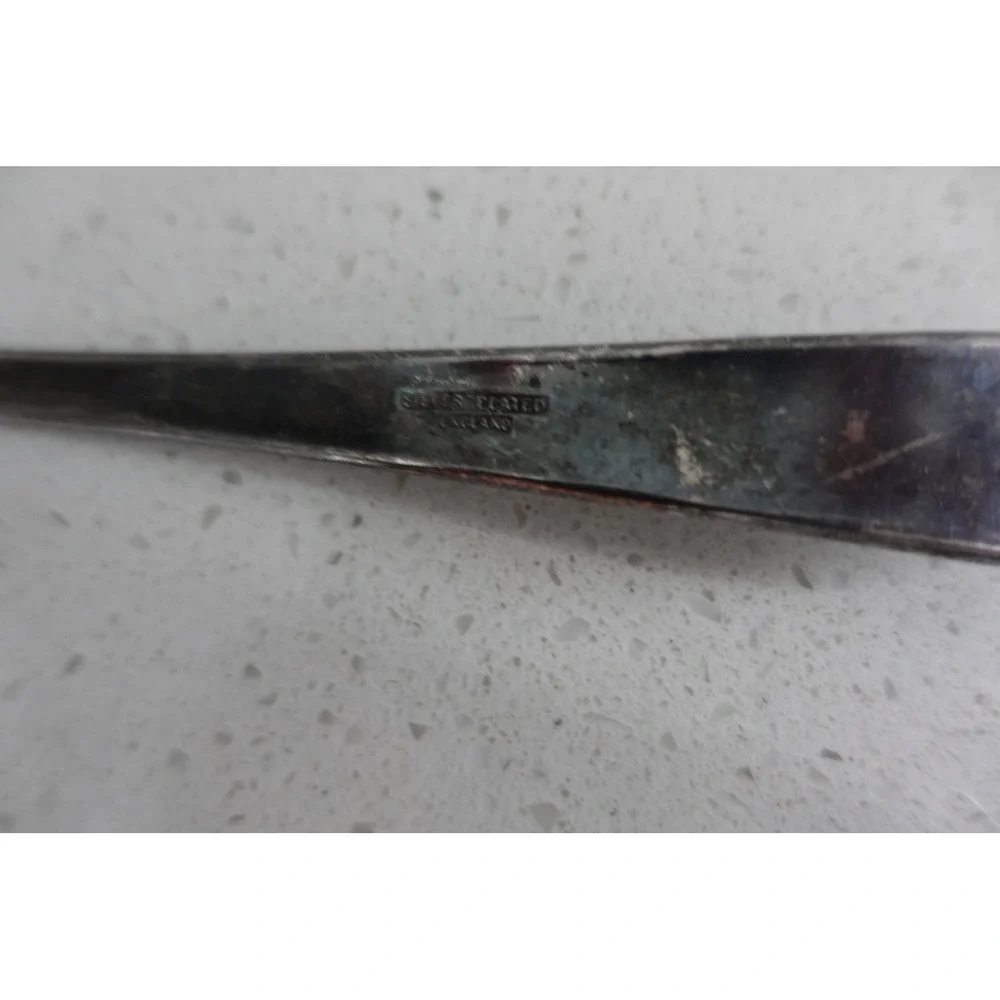 Vintage Silver Plated‎ England Spoon & Spork Set Serving Utensils